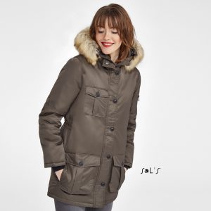Women's winter jacket with decorative hood RYAN