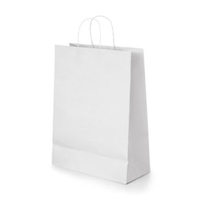 White paper bag 18x24x8 cm