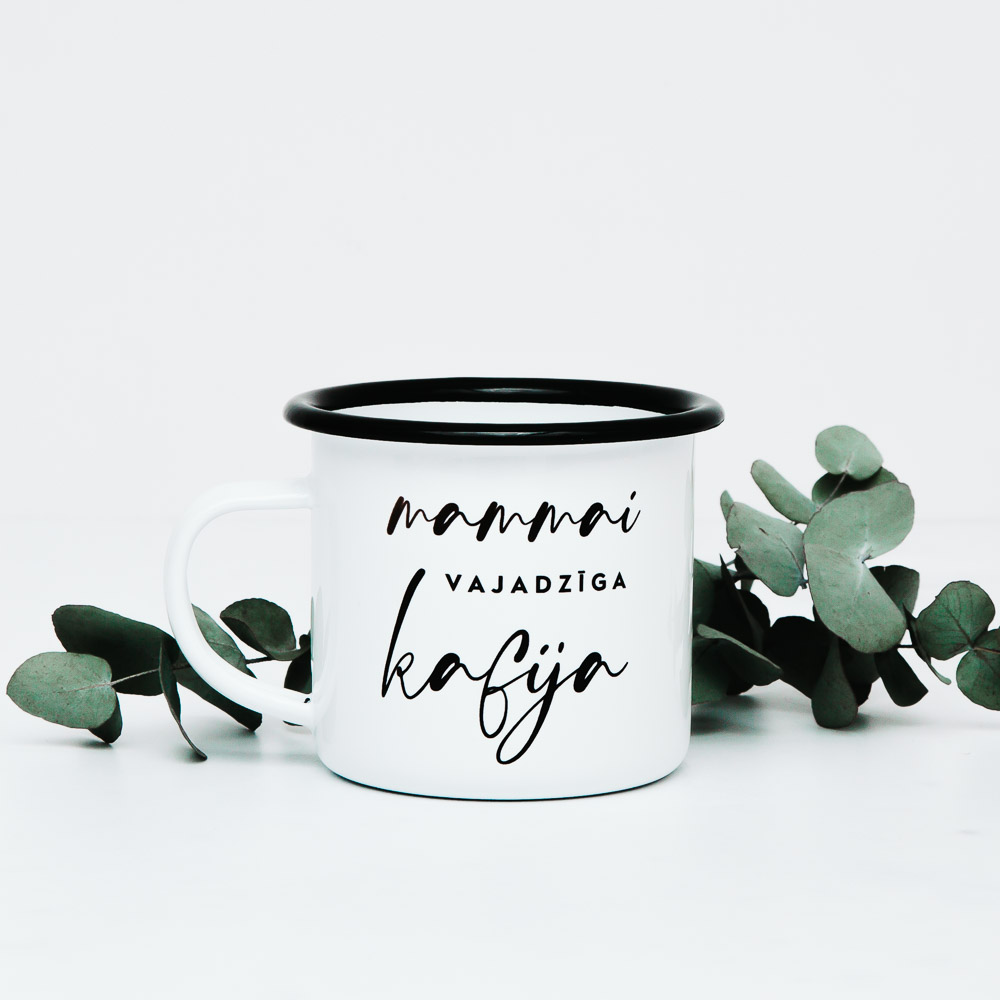 Metal cup "Mom needs coffee" Metal cup "Mom needs coffee"