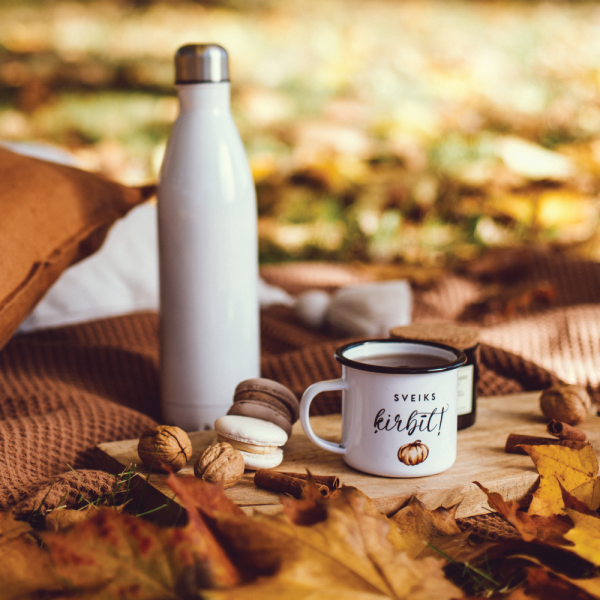 Metal cup "Hello, pumpkin!"