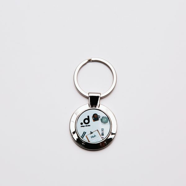 Round full color key chain