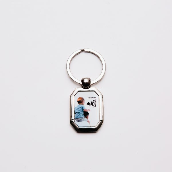 Rectangular full color key ring