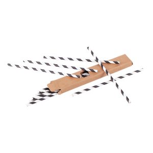 Striped cardboard straws R08222