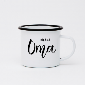 Metal cup "Dearest Oma"