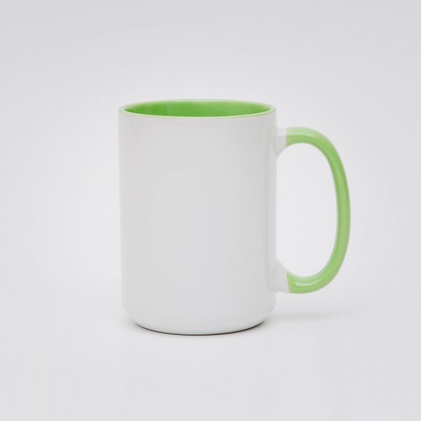 Large mug with colored inside and ash 450ml