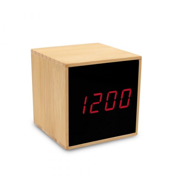 Bamboo table clock V0193