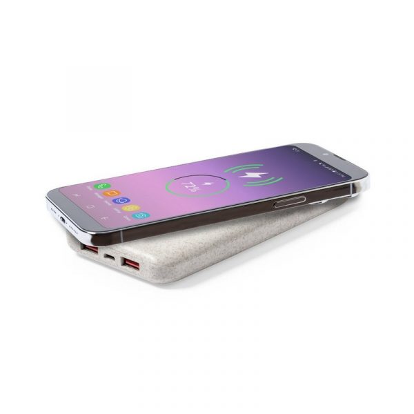 Wheat straw wireless powerbank V1119