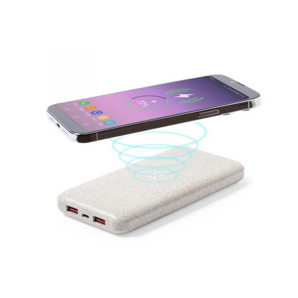 Wheat straw wireless powerbank V1119