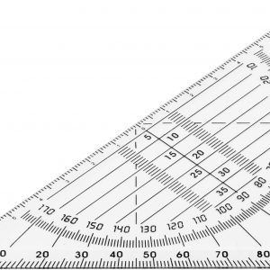 Ruler with protractor V2775