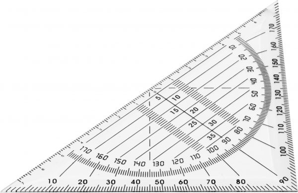 Ruler with protractor V2775