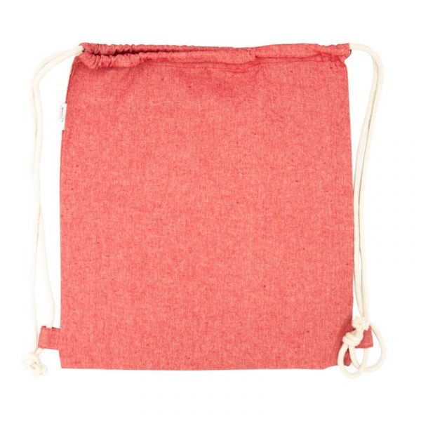 Recycled cotton drawstring bag V4869