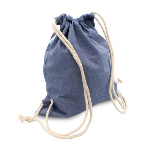 Recycled cotton drawstring bag V4869