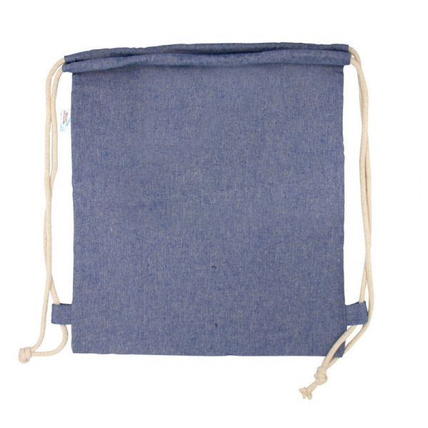 Recycled cotton drawstring bag V4869