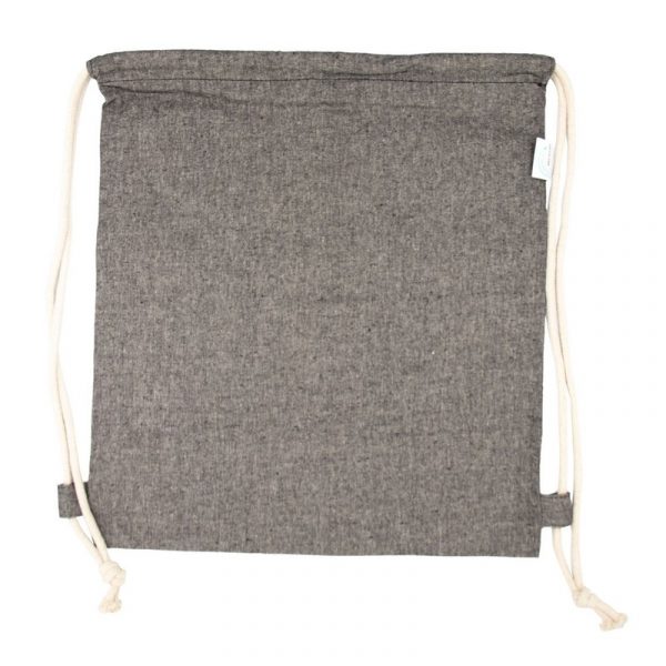Recycled cotton drawstring bag V4869