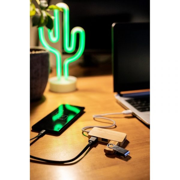 Bamboo USB hub V7283