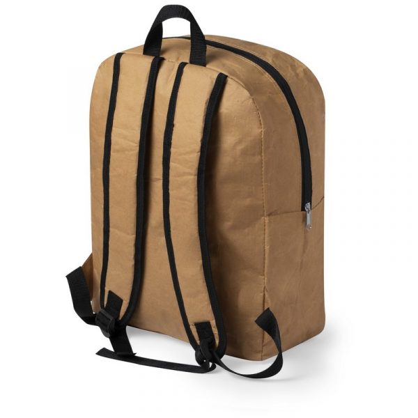 Laminated recycled paper backpack V8163