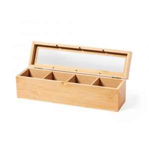 Bamboo storage box for tea V8220