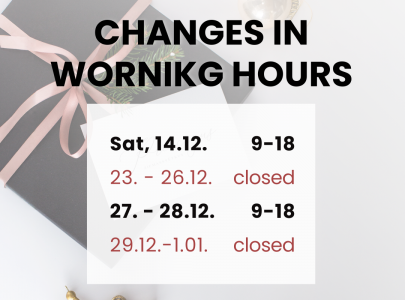 Changes in working hours in December