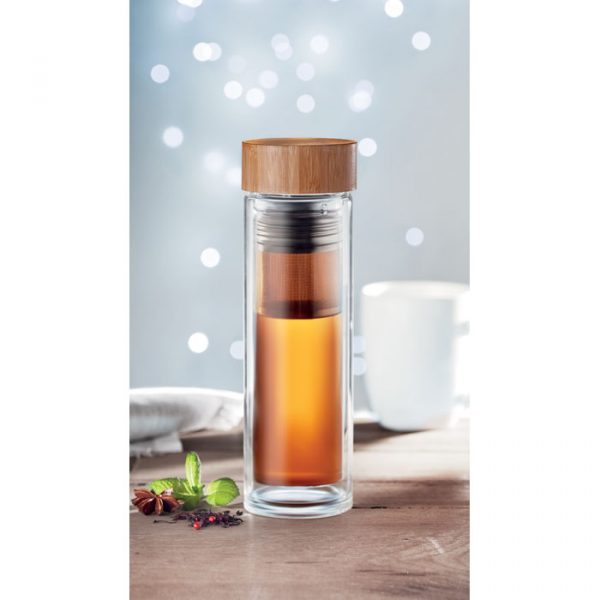Glass bottle with tea infuser MO9420